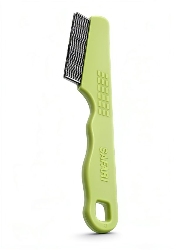 Safari Dog Flea Comb Double Row Metal Design-4