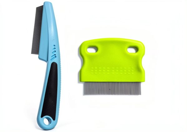 Arbootjin Dog Flea Comb Stainless Steel Anti Slip Handle-1