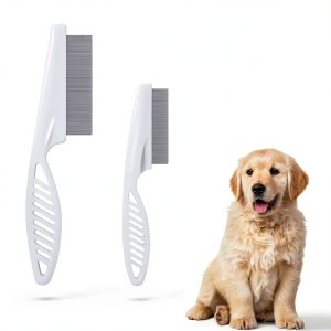 Dog Flea Comb lasuroa Stainless Steel Grooming Tool-0