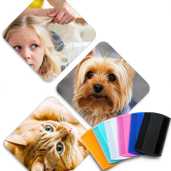 Lusofie Flea Comb Double Sided Design Pet Grooming Tool-3