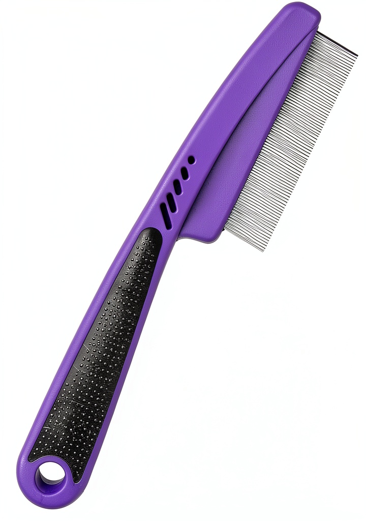 Using lltgmv Dog Flea Comb on a dog's coat