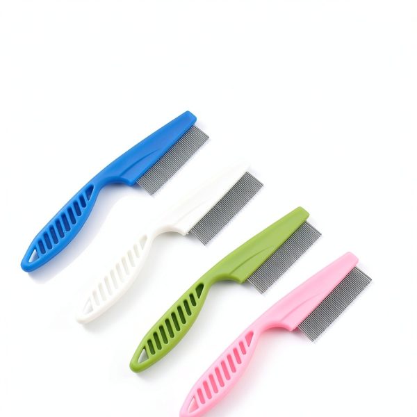 Cat Flea Comb SiliFine Stainless Steel Ergonomic-6