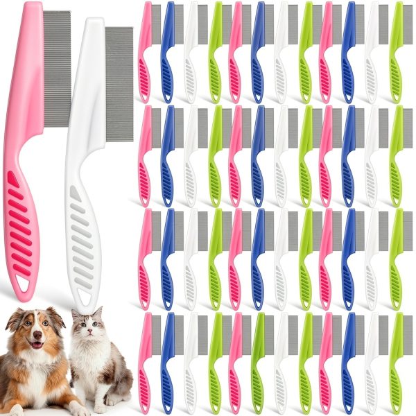 Cat Flea Comb SiliFine Stainless Steel Ergonomic-0