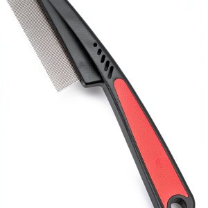 Yumflan Flea Comb Metal Teeth Anti Slip Handle Pet Grooming-0