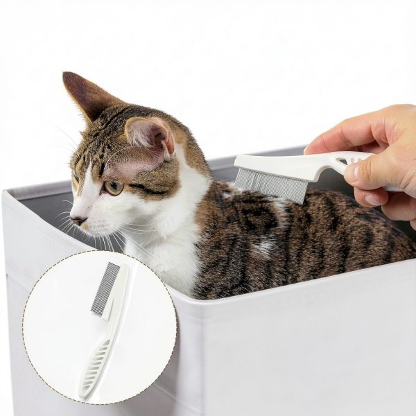 Eldraqth Pet Flea Comb Stainless Steel Ergonomic-3
