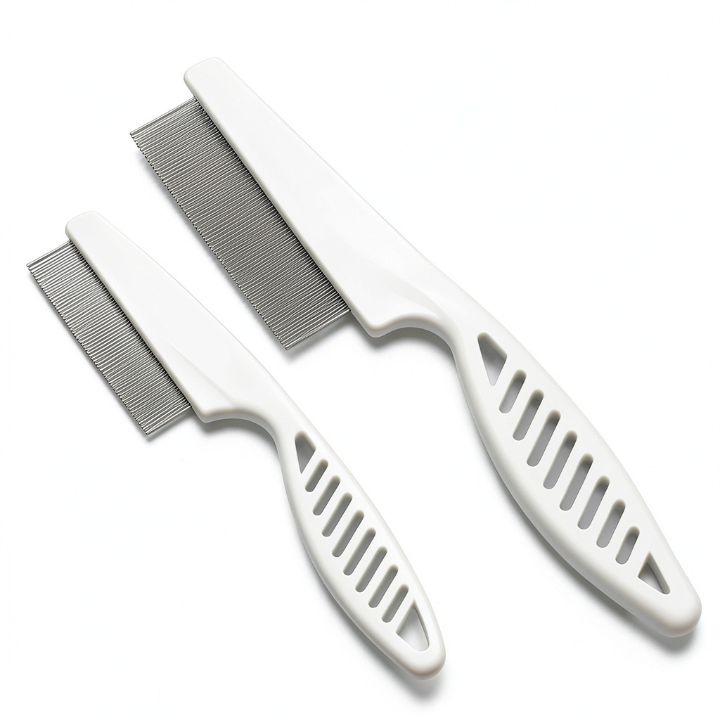 Using Generic Dog Flea Comb on a dog's coat