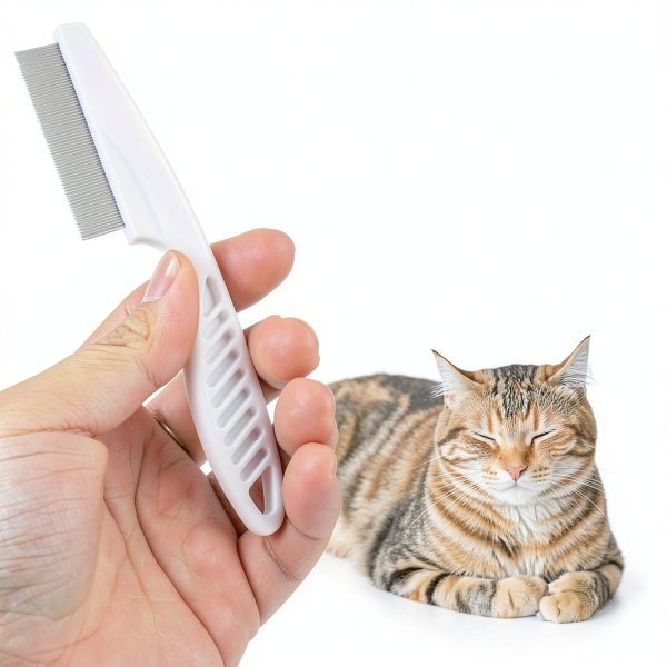 Dog Flea Comb lasuroa Stainless Steel Grooming Tool-2