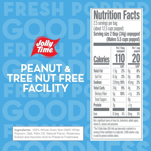 Healthy Pop Crispy N White Popcorn Jolly Time 3oz-1