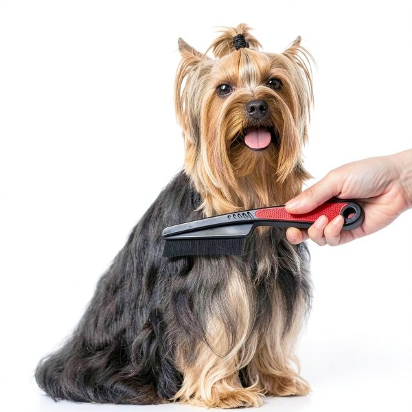 Yumflan Flea Comb Metal Teeth Anti Slip Handle Pet Grooming-3