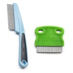 Arbootjin Dog Flea Comb Stainless Steel Anti Slip Handle-0