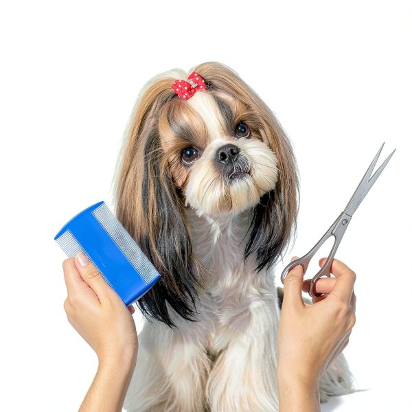 Molain Flea Comb Double Sided Design Pet Grooming Tool-4