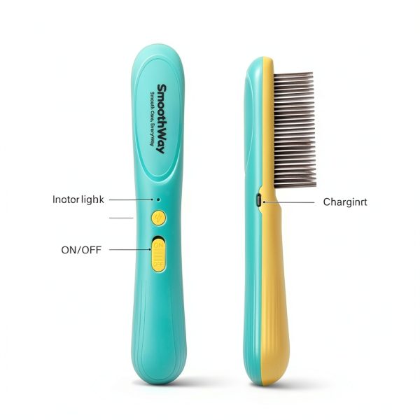 Smoothway Dog Flea Comb Stainless Steel Teeth Negative Ion-7