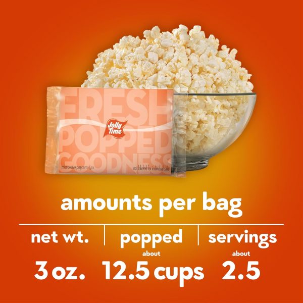 Healthy Pop Crispy N White Popcorn Jolly Time 3oz-5