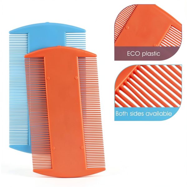 Lusofie Flea Comb Double Sided Design Pet Grooming Tool-5
