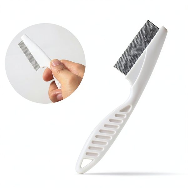 White Metal Nit Comb 55TDS for Kids Adults Pets-1