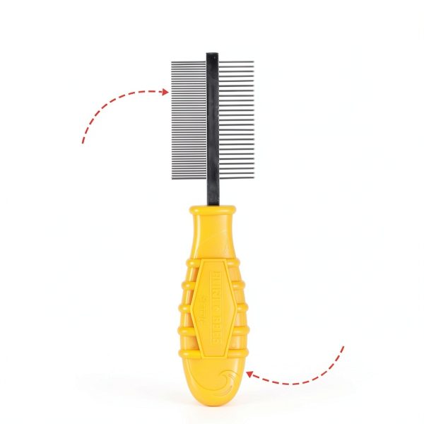 Pets People Dog Flea Comb Stainless Steel Pins Ergonomic-4