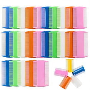 JOUTYFOR Flea Comb for Dogs Cats Fine Teeth Plastic Colors-0
