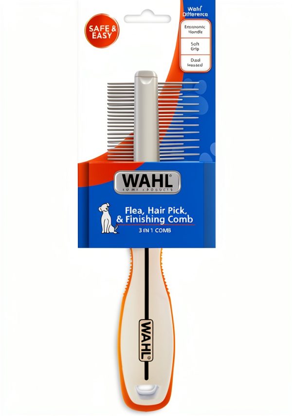 Wahl Flea Comb for Dogs Multi Use Tool No Slip Grip-5