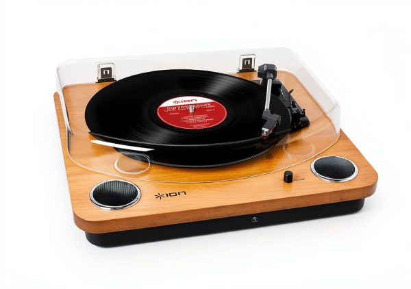 ION Audio Max LP Turntable Wood Built‑In Speakers 3 Speed Vinyl Player-1