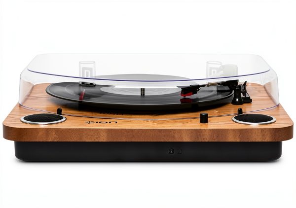 ION Audio Max LP Turntable Wood Built‑In Speakers 3 Speed Vinyl Player-3