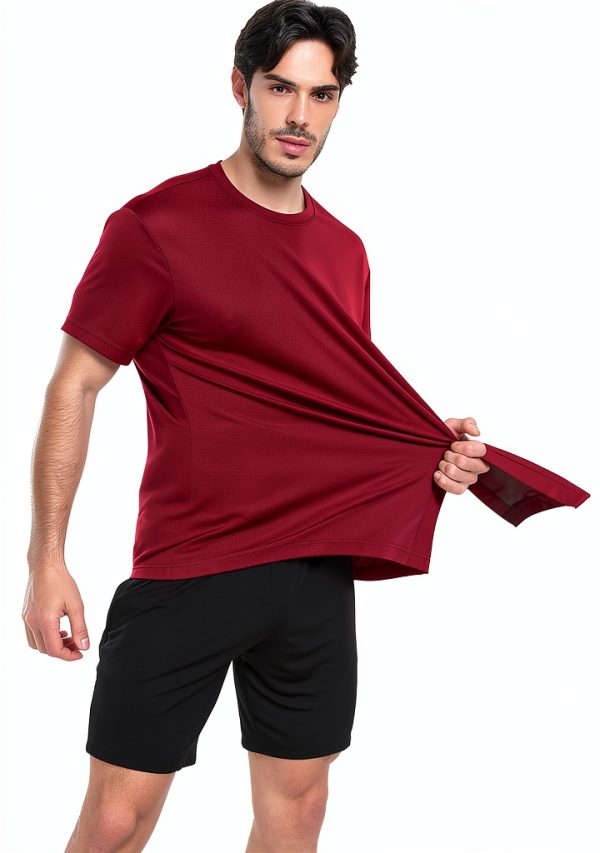 ActiveFit Men's Quick Dry Loose Fit T-Shirt Large Black-2