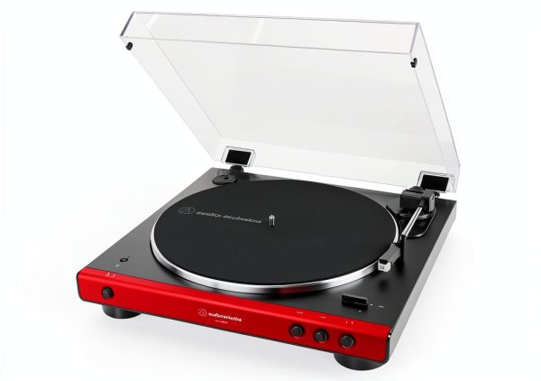 Audio-Technica AT-LP60XBT-RD Bluetooth Belt-Drive Turntable Red Black-2