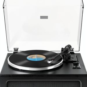 WOCKODER HQ-KZ018 Belt Drive Turntable with Built-in HiFi Speakers-0