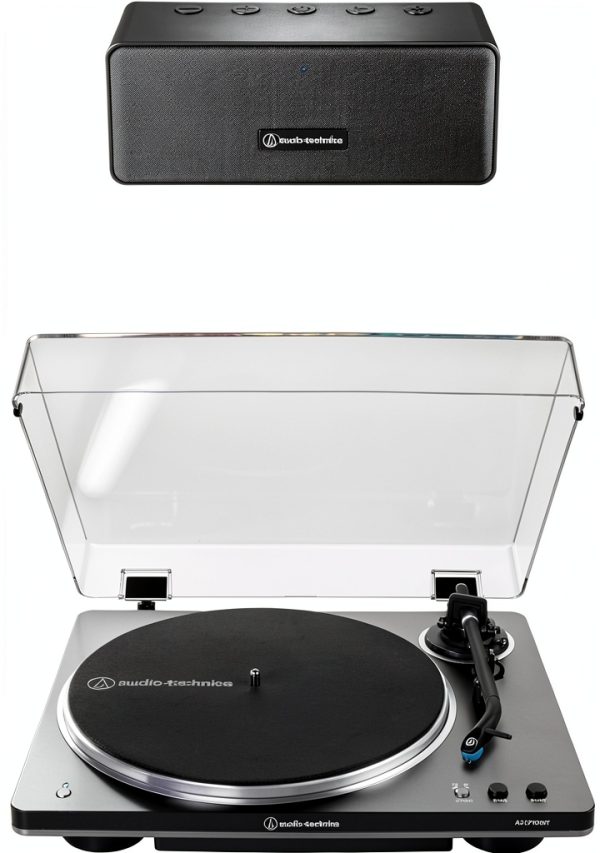 Audio-Technica AT-LP70XBT Turntable with AT-SP65XBT Speaker Black-0