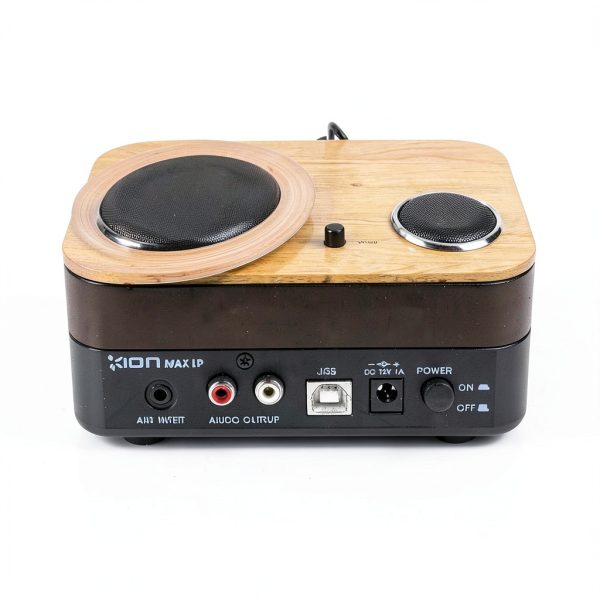 ION Audio Max LP Turntable Wood Built‑In Speakers 3 Speed Vinyl Player-7