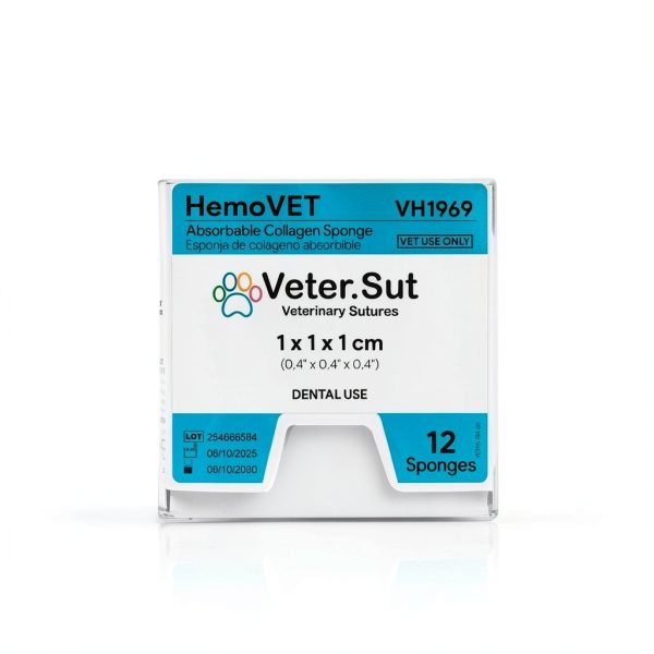 VeterSut HemoVET Hemostatic Dental Sponge 1cm Cube 12 Count-4