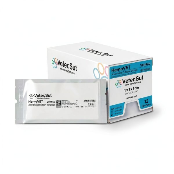 VeterSut HemoVET Hemostatic Dental Sponge 1cm Cube 12 Count-5