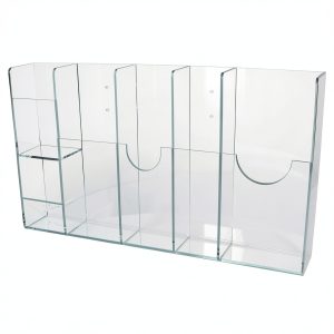 1850 Pouch Dispenser 6‑Station Wall Mount Clear Acrylic by Plasdent-0