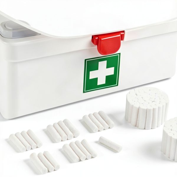 Dental Cotton Rolls 100 Percent High Absorbent Rolled Cotton for Mouth and Nose 2 Medium 1.5 Inch Non Sterile 500-2