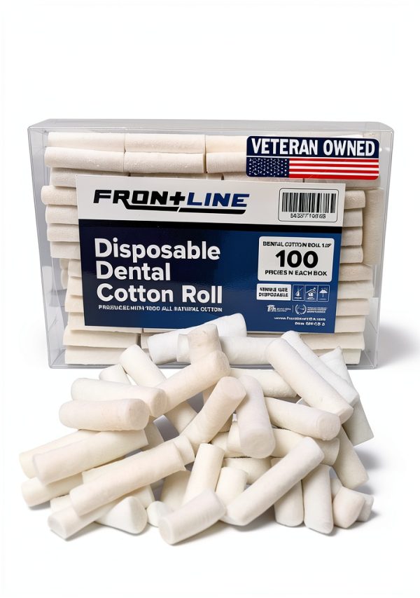 Cotton Dental Rolls 100 Count Frontline Soft Gentle Rolls-0
